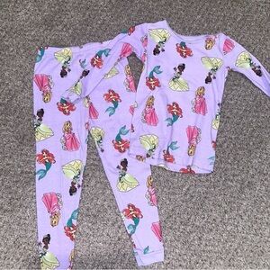Disney Kids Pajama Set - Lavender with Princess Print